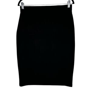Urban CoCo Women's Black Elastic Waist Bodycon Midi Pencil Skirt - Size L